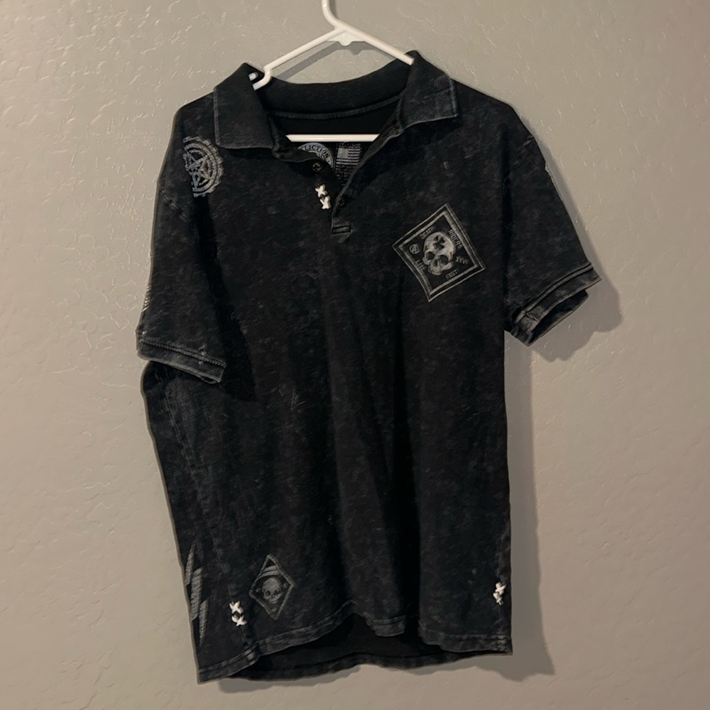 Men’s affliction collared shirt sz 2X